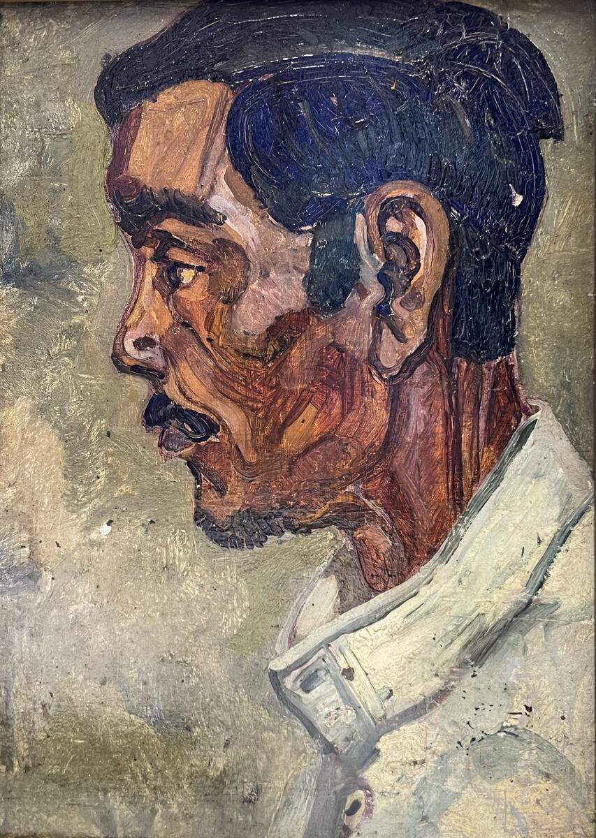 Portret van een man van de zijkant
