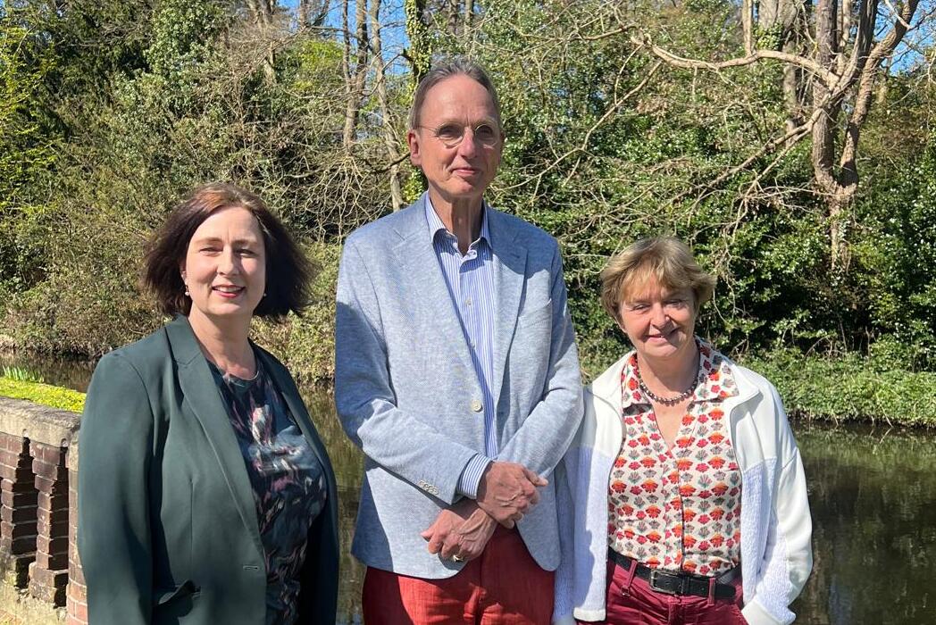 van links naar rechts: Beatrice von Bormann, Marnix en Ann&egrave;t&nbsp;Bootsma in Heino