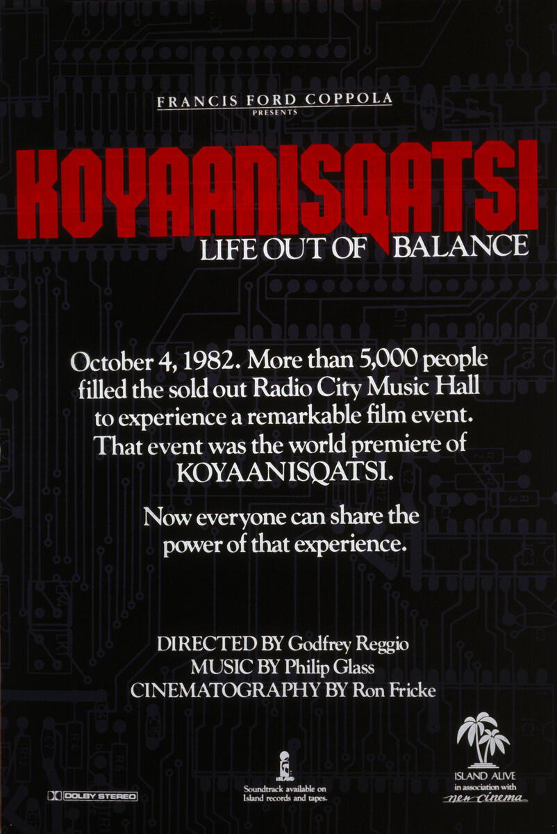 Filmplakat zu &bdquo;Koyaanisqatsi&ldquo;