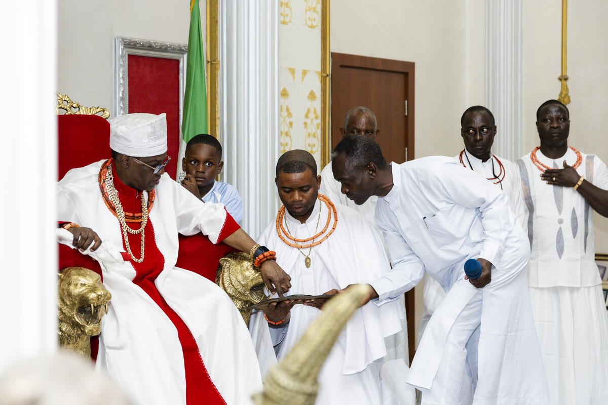 das zehnj&auml;hrige Jubil&auml;um der Kr&ouml;nung von Omo N'Oba N'Edo