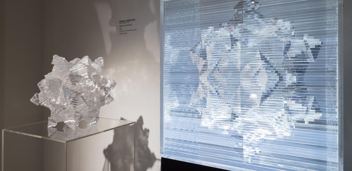 kunstwerk van glas van Miguel Chevalier