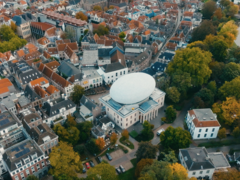 Paleis aan de Blijmarkt vanuit de lucht